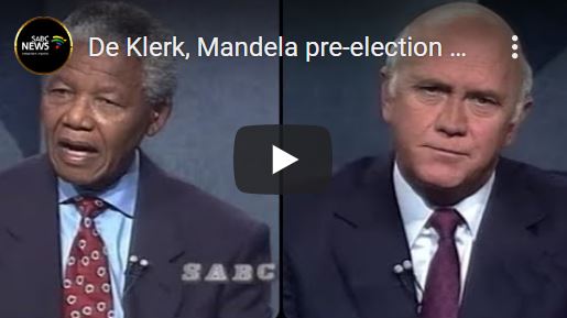 De Klerk, Mandela pre-election debate rebroadcast