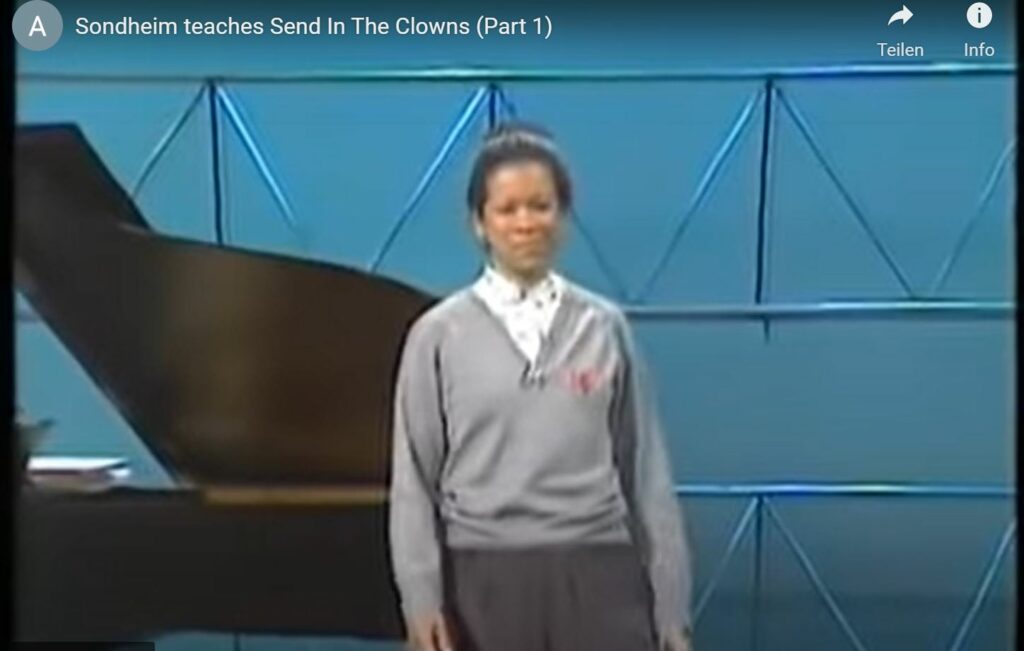 Sondheim teaches Send In The Clowns